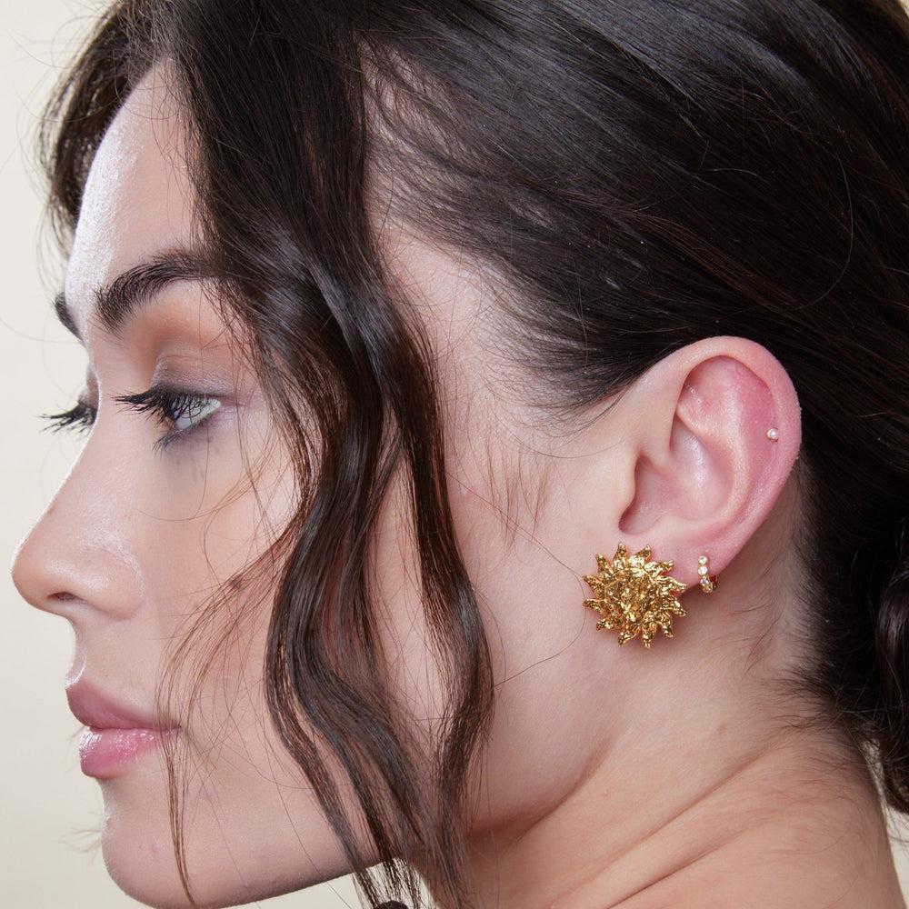 Orelia Tiny Pave Micro Hoop Earrings