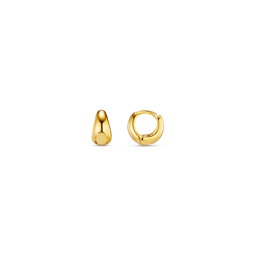 orelia Tiny Tapered Micro Hoop Earrings - Gold