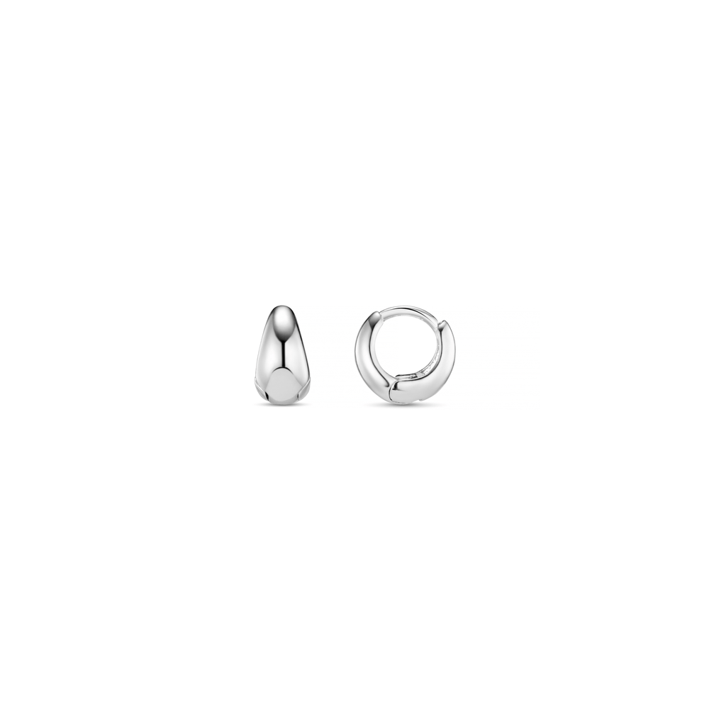 orelia Tiny Tapered Micro Hoop Earrings - Silver