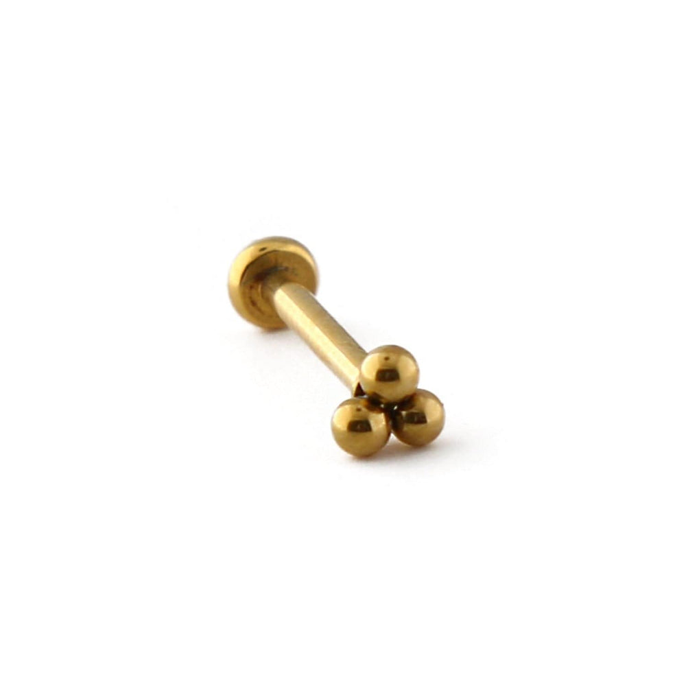 orelia Trinity Cluster Labret - Gold