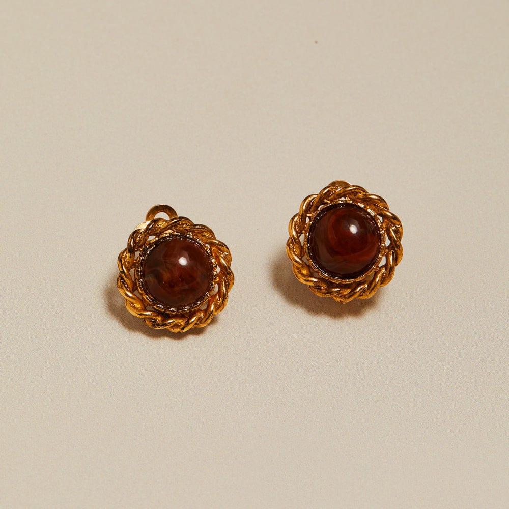 orelia Vintage Carnelian Clip-On Earrings