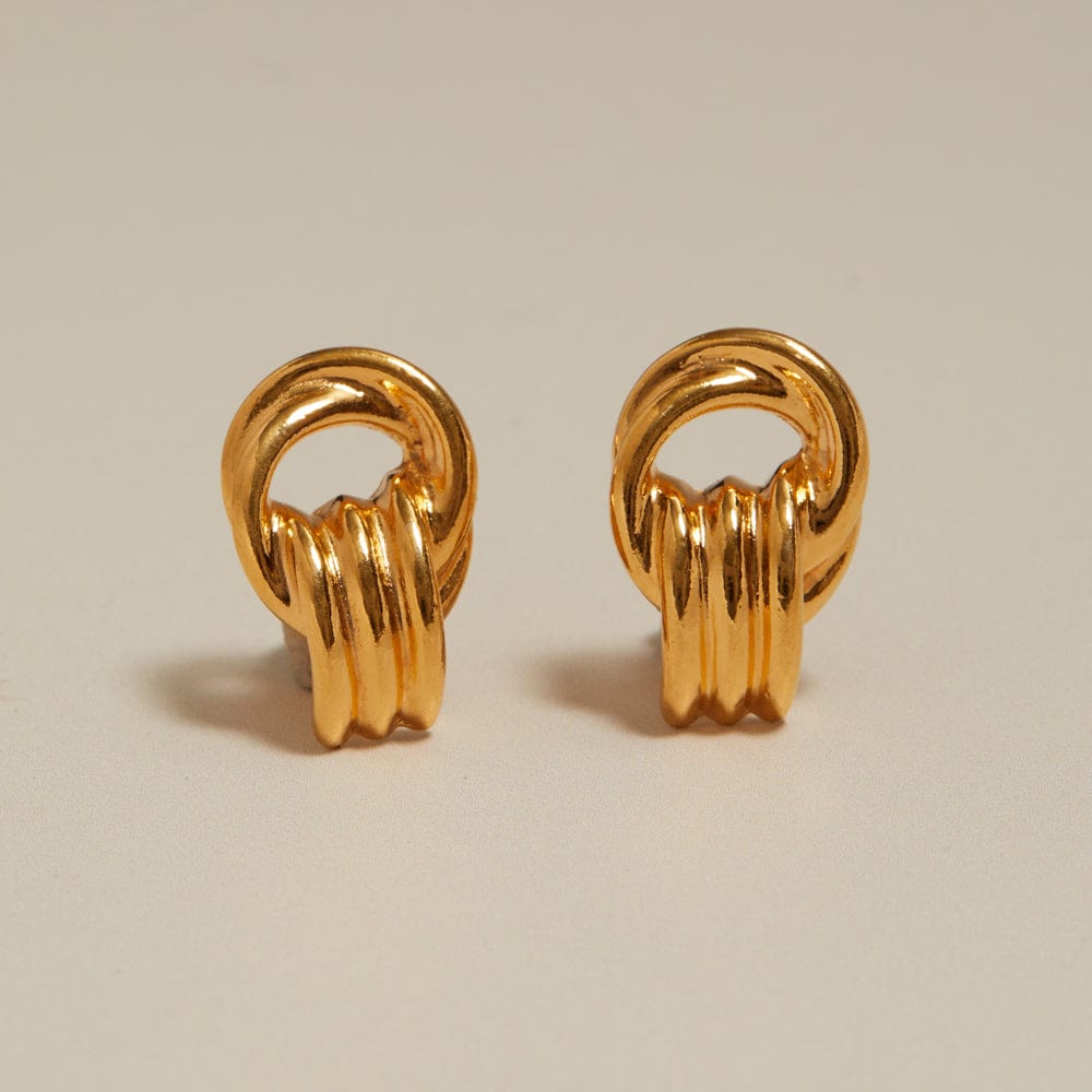 orelia Vintage Interlocking Circular Earrings