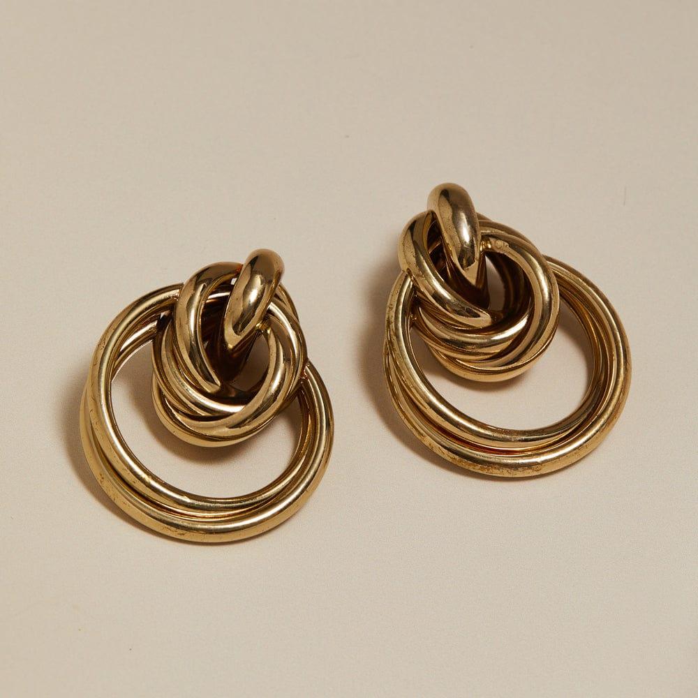 orelia Vintage Oversized Interlocking Earrings