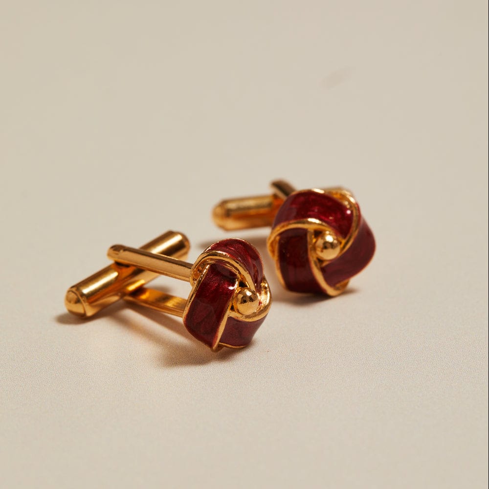 Orelia Vintage Red Resin Swirl Cuff-Links