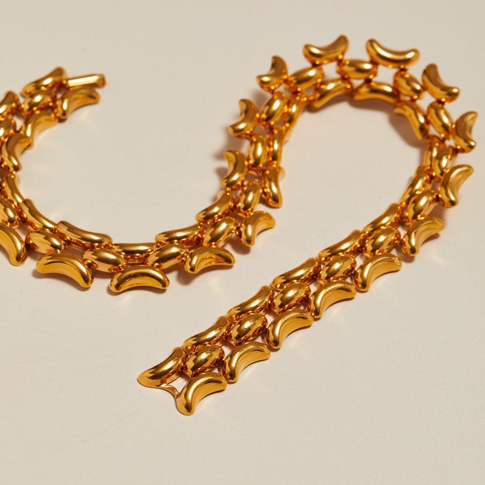 Orelia Vintage Statement Crescent Collar Necklace