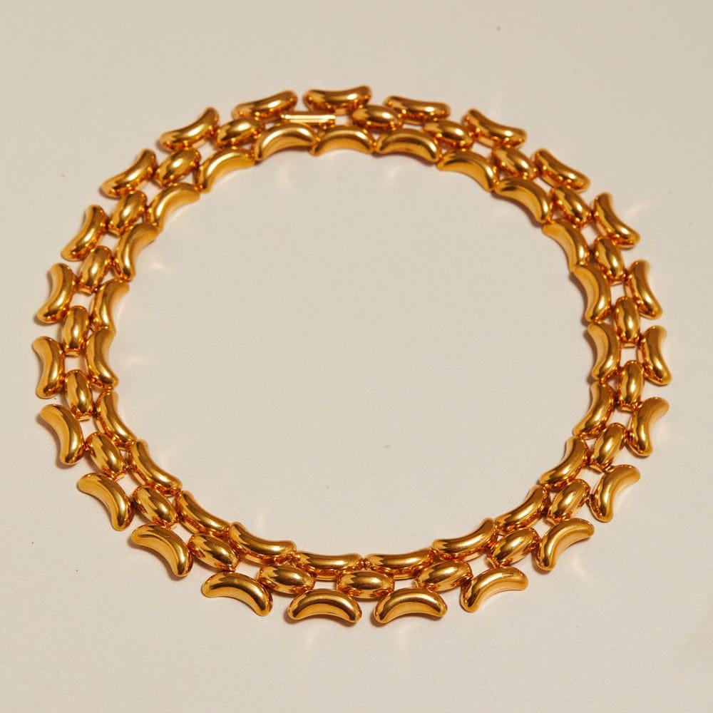 orelia Vintage Statement Crescent Collar Necklace