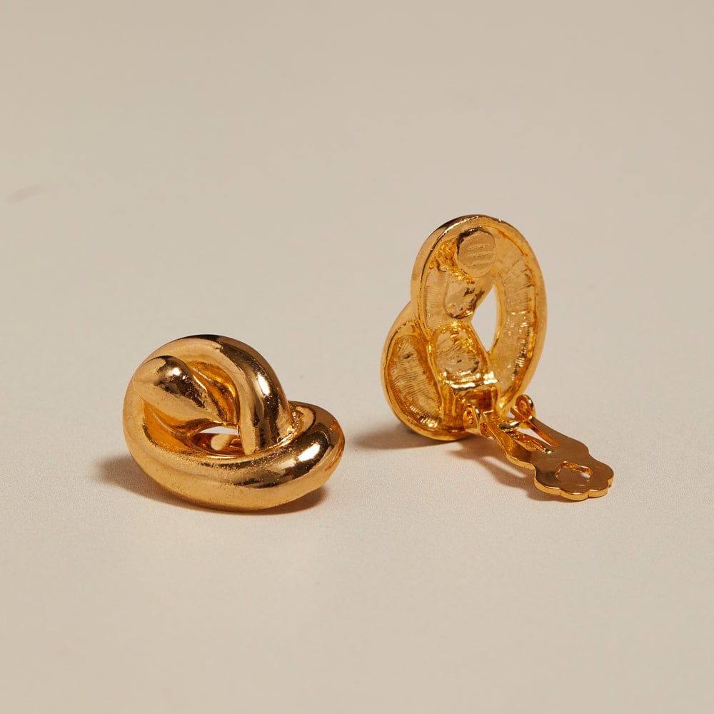 Orelia Vintage Swirl Knot Clip-On Earrings
