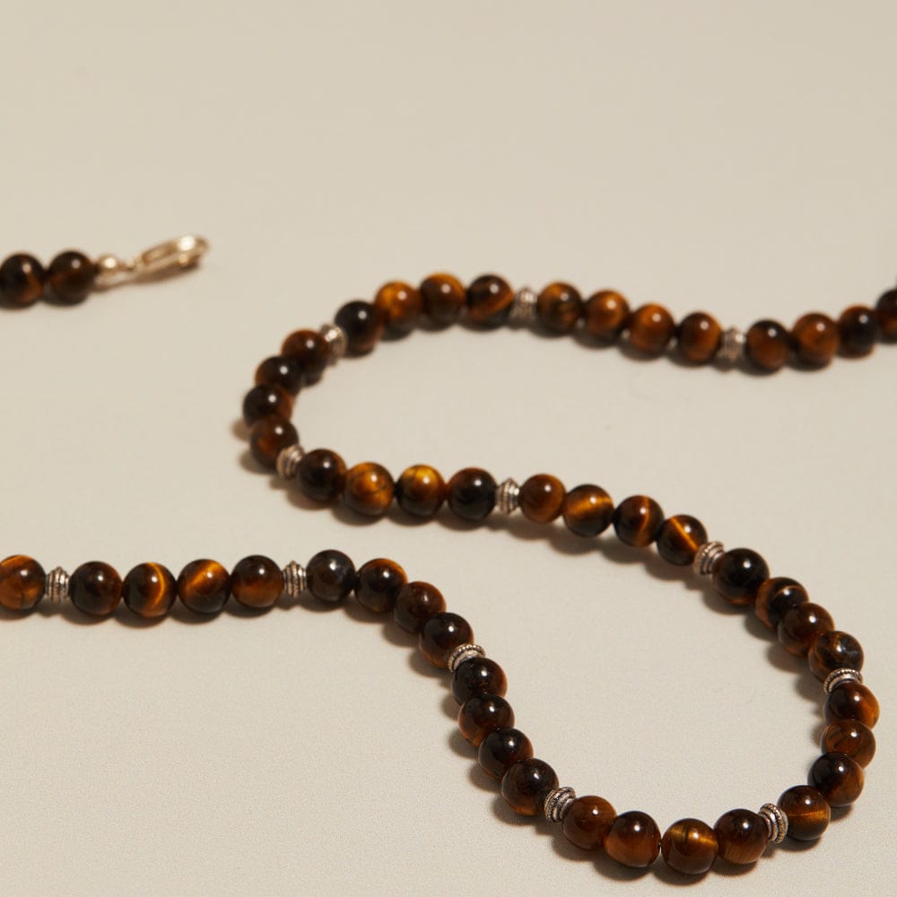 Orelia Vintage Tiger's Eye Small Beaded Necklace