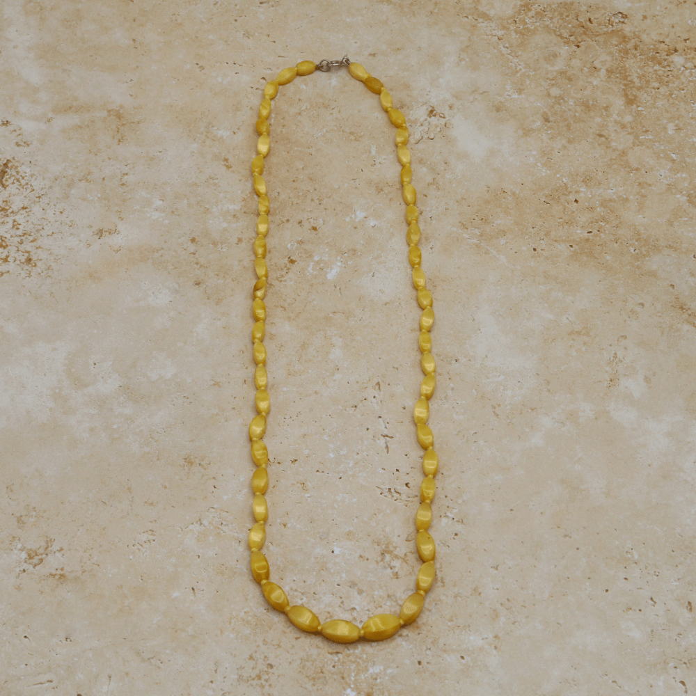 Orelia Vintage Yellow Tapered Bead Necklace