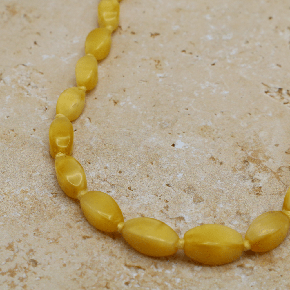 orelia Vintage Yellow Tapered Bead Necklace