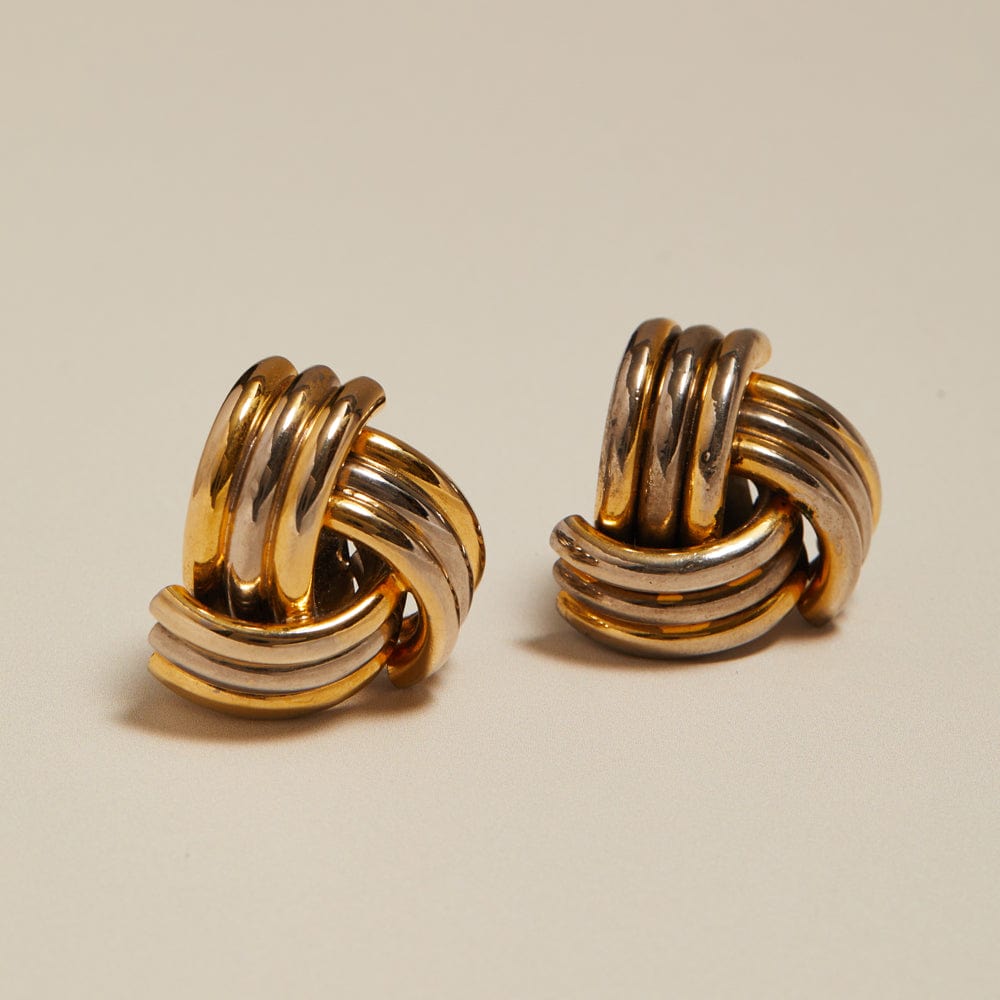 orelia Vintage Mixed-Plate Statement Clip-On Earrings