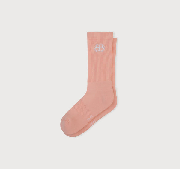 organic basics Core Butterfly Crew Rib Socks Marshmallow Pink