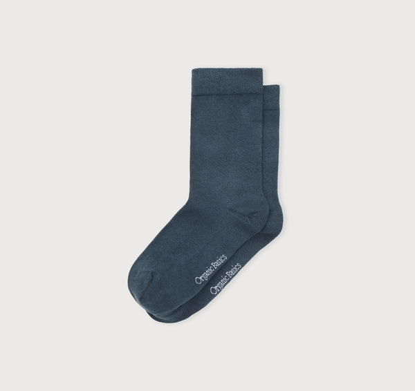 Organic Basics Core Crew Socks 3-pack Midnight Blue