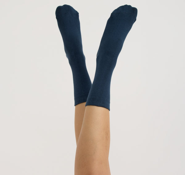 Organic Basics Core Crew Socks 3-pack Midnight Blue