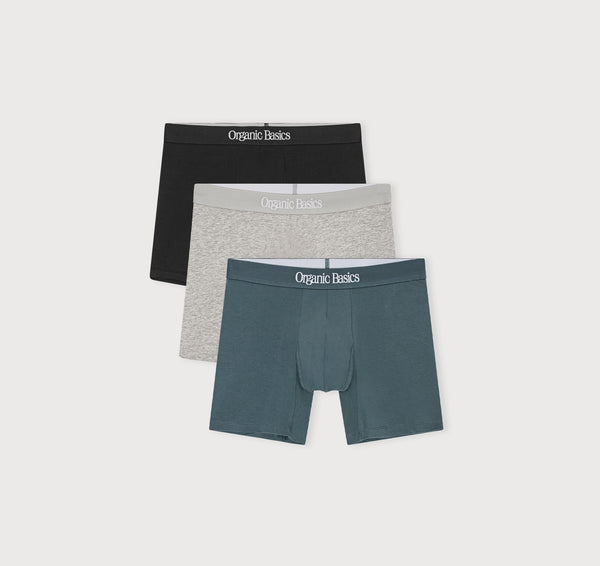 organic basics Core Easy Fit Boxer Briefs 3-Pack Black