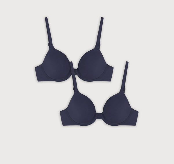organic basics Core Full Coverage Bra 2-Pack Deep Navy