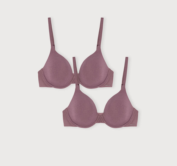 organic basics Core Full Coverage Bra 2-Pack Rose Wood