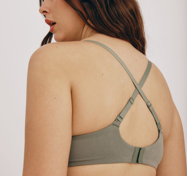 Organic Basics Core Full Coverage Bra 2-Pack Seaweed