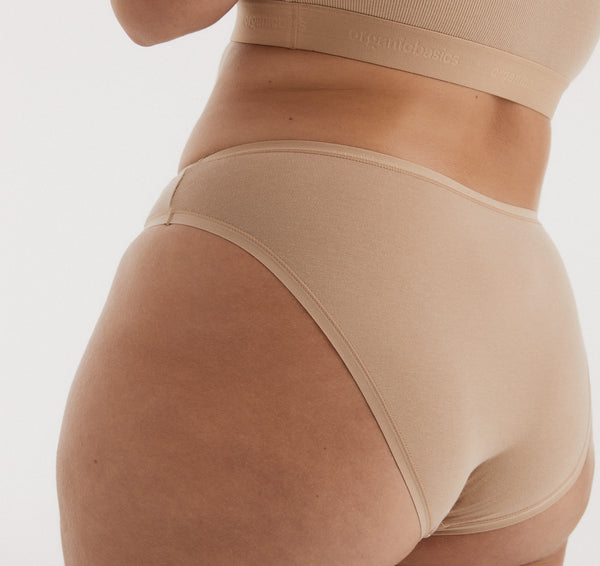 Organic Basics Core High-Leg Briefs 3-Pack Hazelnut
