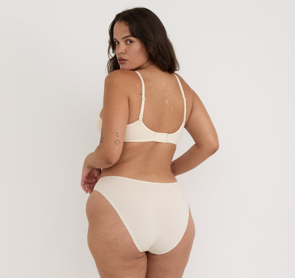 Organic Basics Core High-Leg Briefs 3-Pack Soft Vanilla