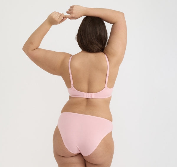 Organic Basics Core High-Leg Briefs Marshmallow Pink