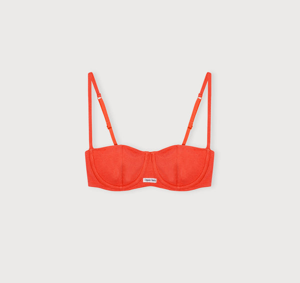 Organic Basics Core Icon Balconette Bra Vibrant Red