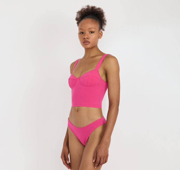 Organic Basics Core Icon Brazilian Briefs Raspberry