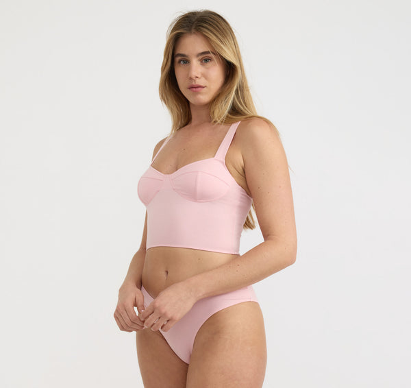 organic basics Core Icon Corset Top Marshmallow Pink