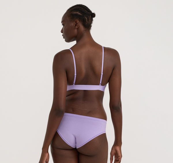 Organic Basics Core Open Back Scoop Bralette Lavender