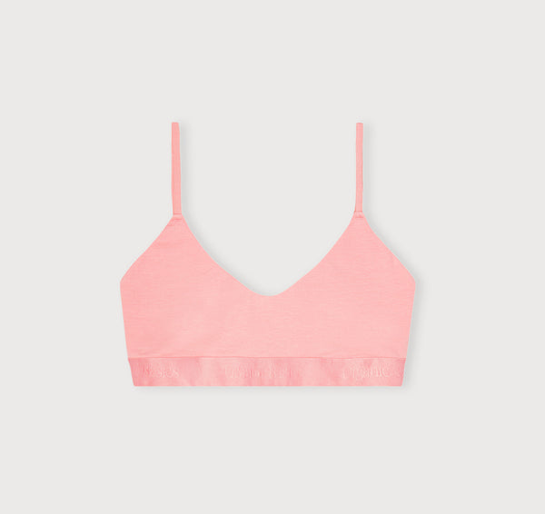 organic basics Core Open Back Scoop Bralette Marshmallow Pink
