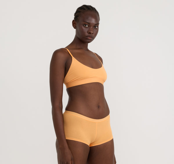 Organic Basics Core Open Back Scoop Bralette Papaya