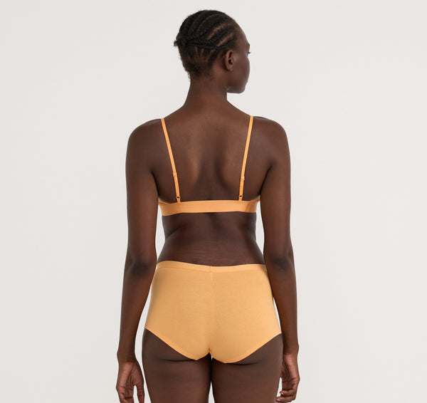 Organic Basics Core Open Back Scoop Bralette Papaya