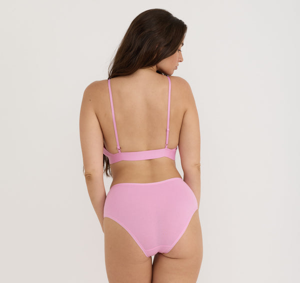 Organic Basics Core Open Back Scoop Bralette Petal Pink