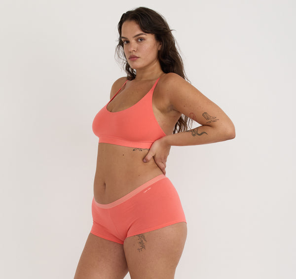 Organic Basics Core Open Back Scoop Bralette Sunset