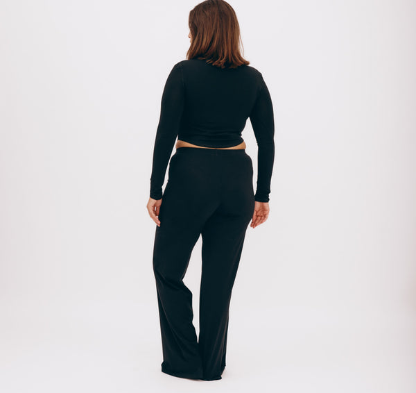 Organic Basics Core Sport Henley Long-Sleeve Tee Black