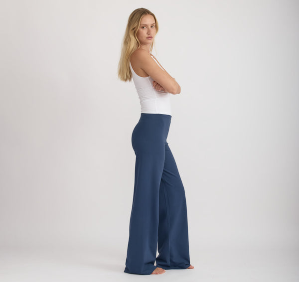 Organic Basics Core Straight Leg Pants Midnight Blue