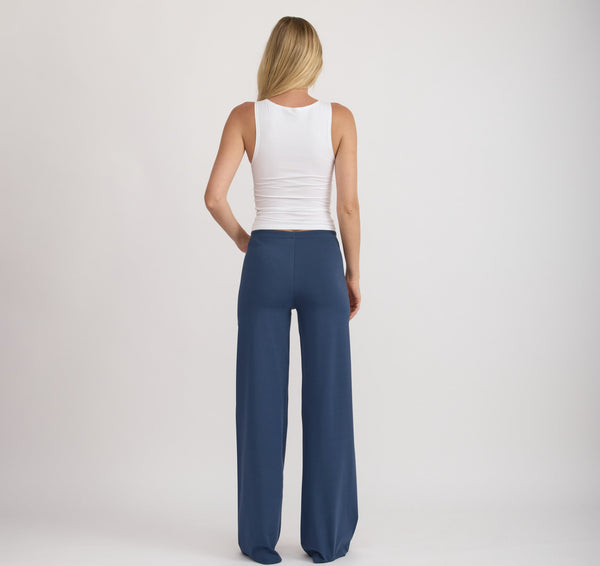 Organic Basics Core Straight Leg Pants Midnight Blue