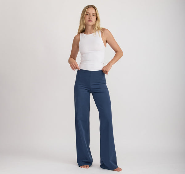 organic basics Core Straight Leg Pants Midnight Blue