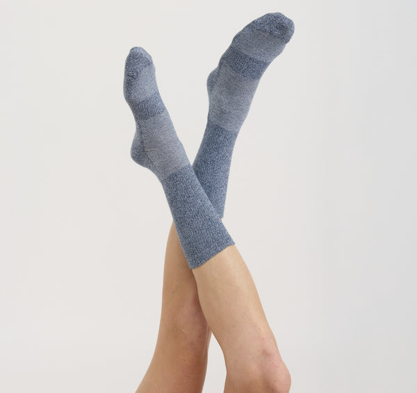 organic basics Core Tennis Crew Socks 3-pack Midnight Blue