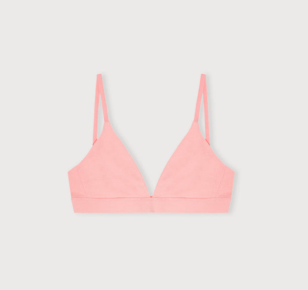 organic basics Core Triangle Bralette Marshmallow Pink