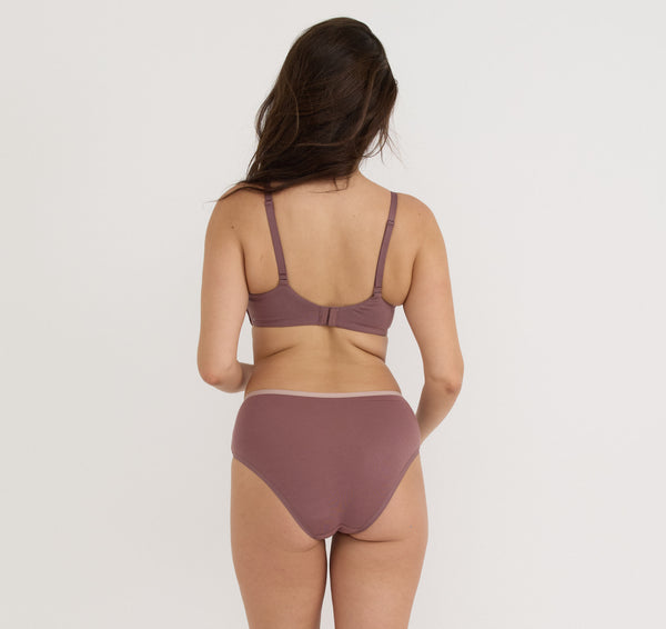 Organic Basics Core Wireless Plunge Bra 2-Pack Rose Wood