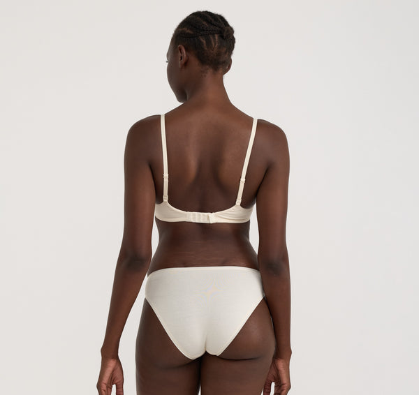 Organic Basics Core Wireless Plunge Bra 2-Pack Soft Vanilla