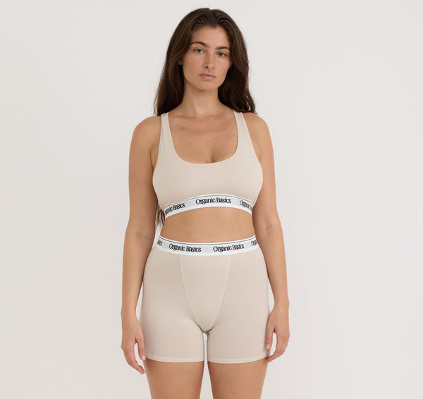 organic basics Easy Boyfriend Boxer Briefs Sandstone