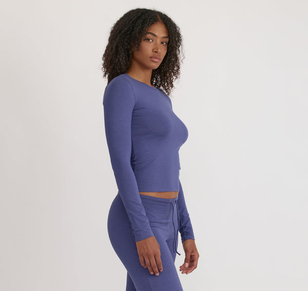 Organic Basics Everyday Regular Long Sleeve Tee Eclipse