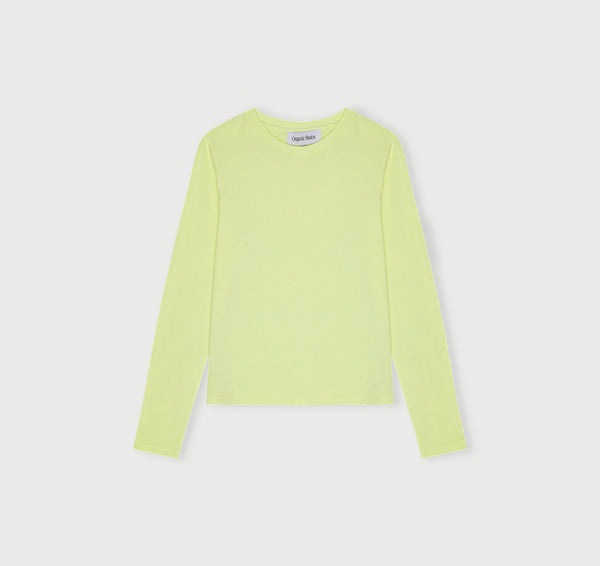 Organic Basics Everyday Regular Long Sleeve Tee Elderflower Green