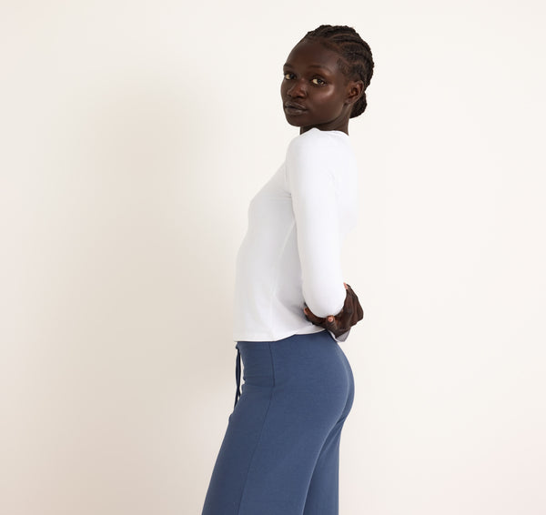 Organic Basics Everyday Regular Long Sleeve Tee White