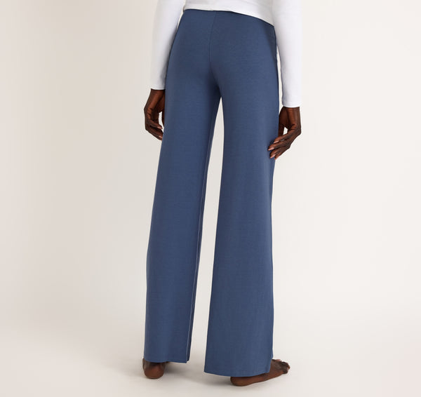 organic basics Everyday Straight Leg Pants Stone Blue