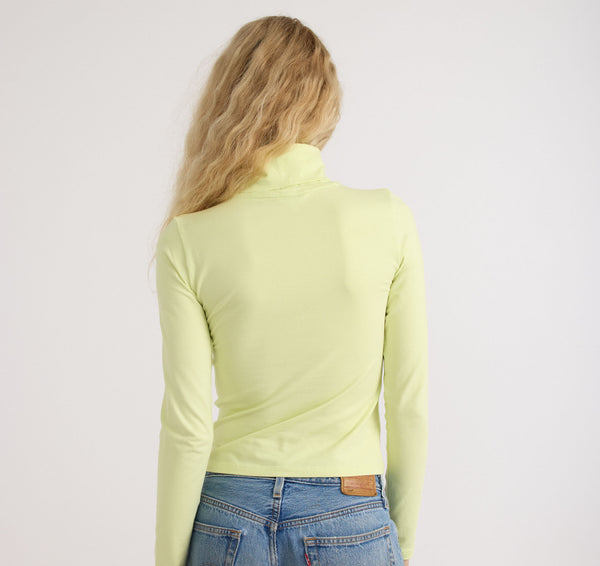Organic Basics Everyday Turtleneck Elderflower Green