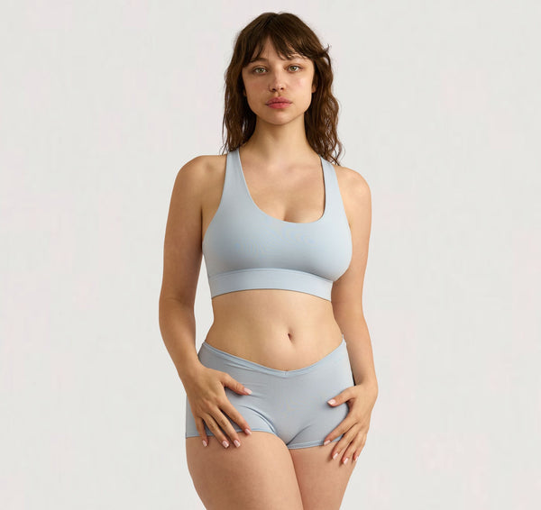 Organic Basics Flex Racer Back Bralette Soft Breeze
