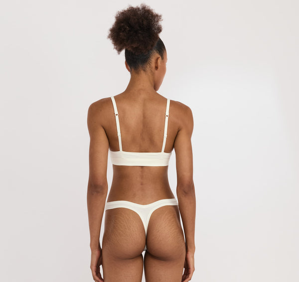 Organic Basics Flex Triangle Bralette 2-Pack Off White